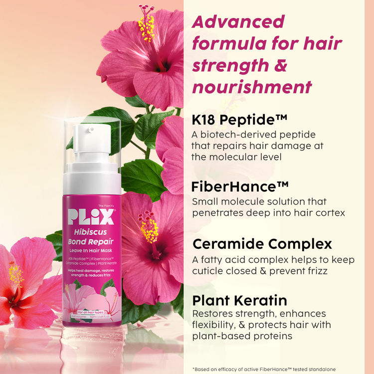 PLIX HIBISCUS BOND REPAIR LEAVE IN HAIR MASK 50ML