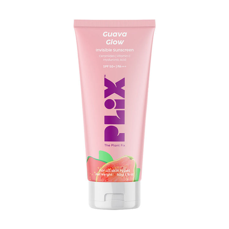 PLIX GUAVA GLOW INVISIBLE SUNSCREEN SPF 50 PA+++ 50G