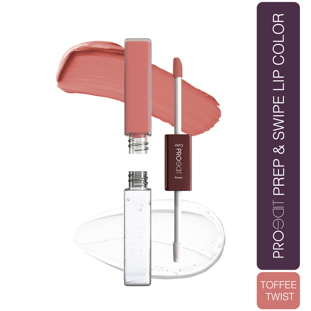 LOTUS MAKEUP PROEDIT LIP PRIMER+MATTE LIP COLOR PL16 TOFFEE TWIST