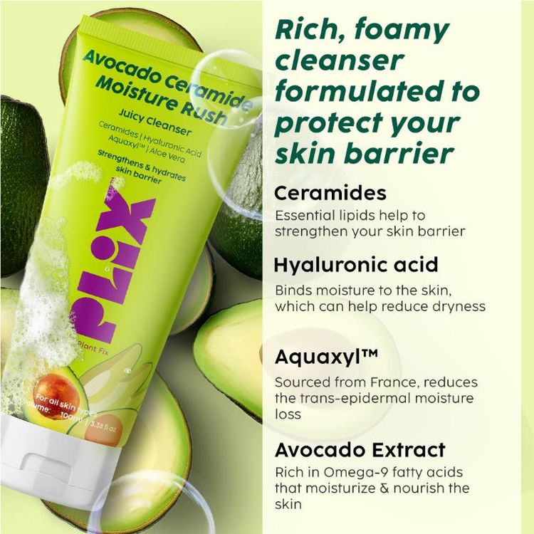 PLIX AVOCADO CERAMIDE JUICY CLEANSER FACE WASH 100ML