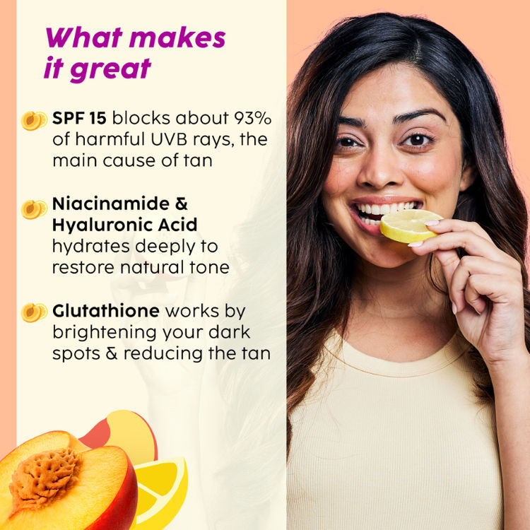 PLIX PEACHES & LEMON DETAN BODY LOTION SPF 30 150ML