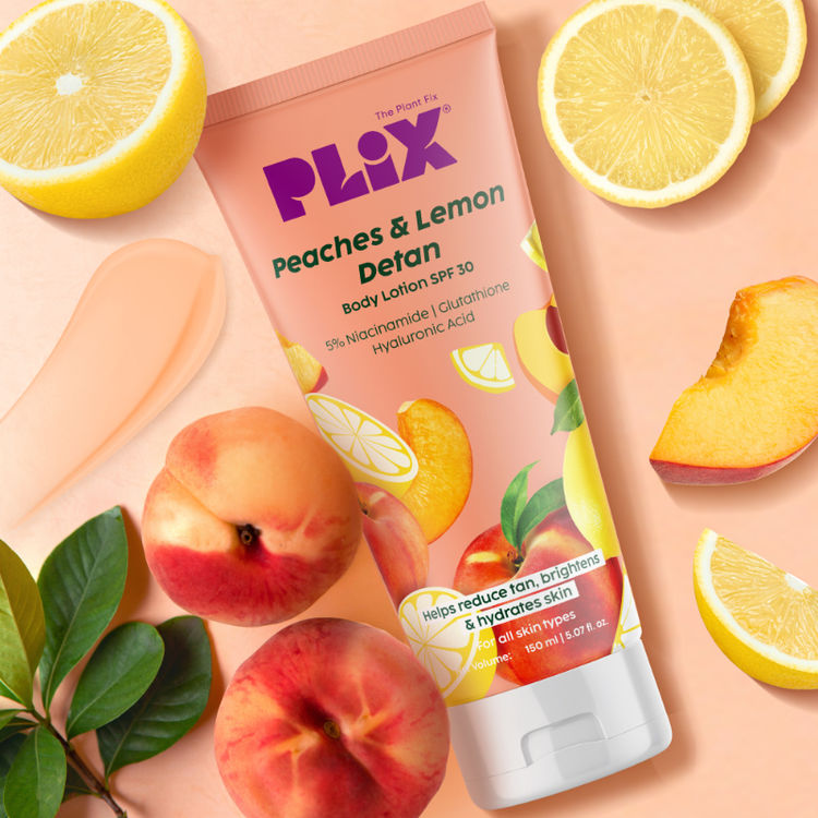 PLIX PEACHES & LEMON DETAN BODY LOTION SPF 30 150ML