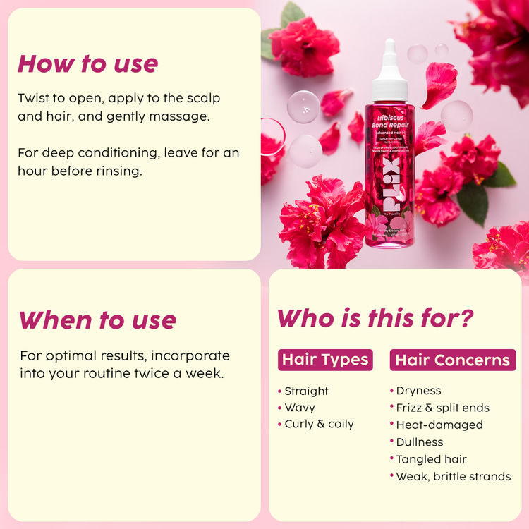 PLIX HIBISCUS BOND REPAIR ADVANCED HAIR OIL 100ML