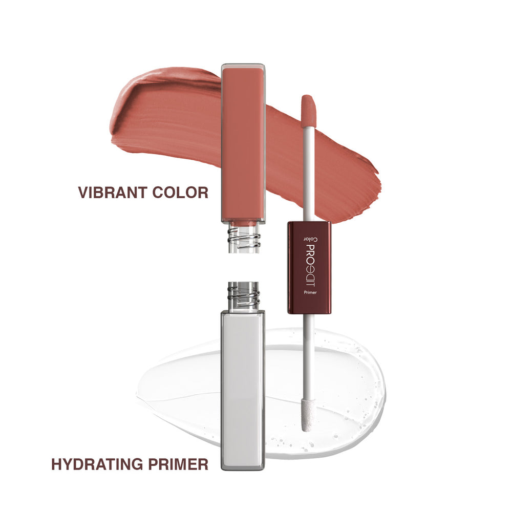 LOTUS MAKEUP PROEDIT LIP PRIMER+MATTE LIP COLOR PL20 SPICED FUDGE