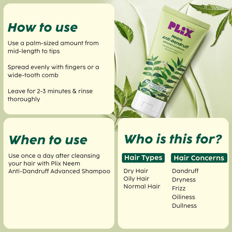 PLIX NEEM ANTI-DANDRUFF ADVANCED CONDITIONER 175G