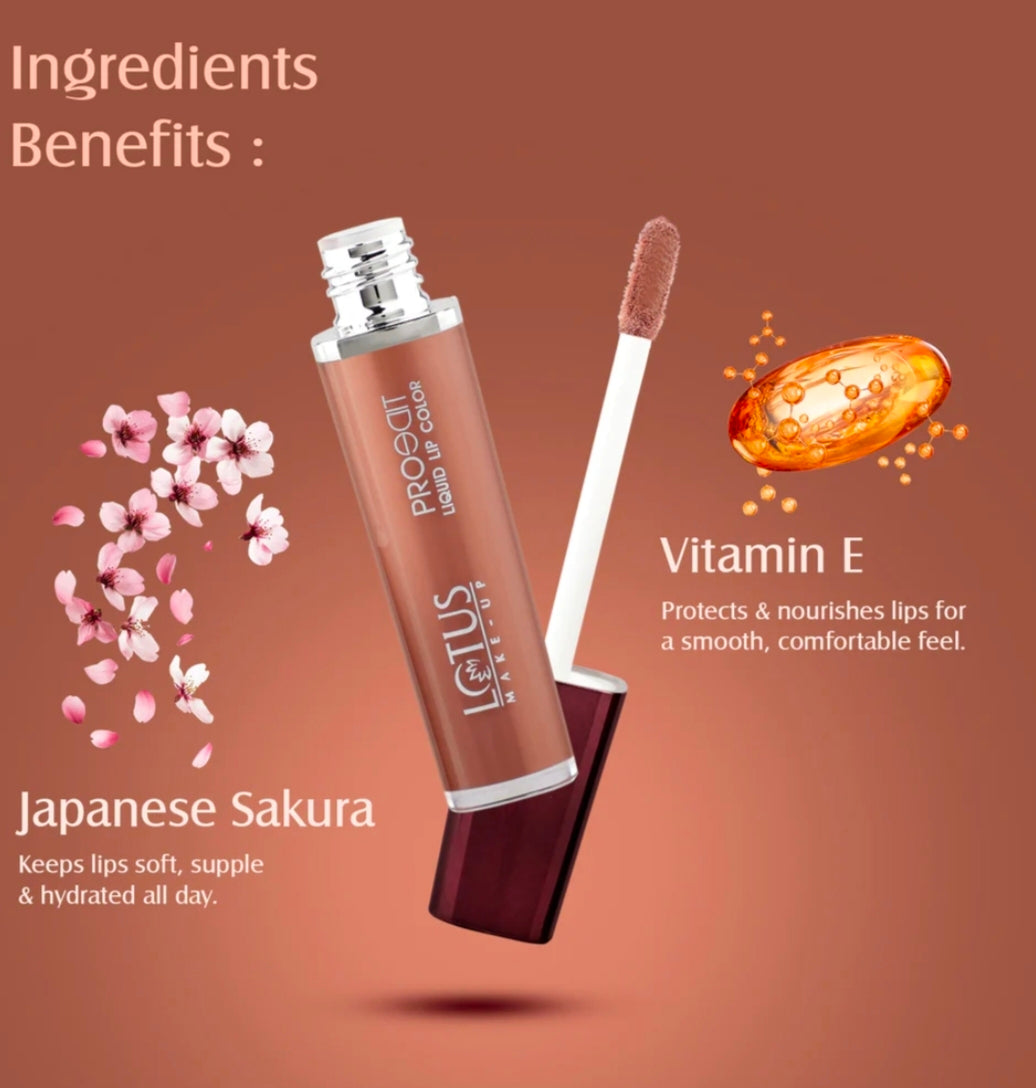 LOTUS MAKEUP PRO EDIT LIQUID LIPSTICK PC 02 MOCHA MIST