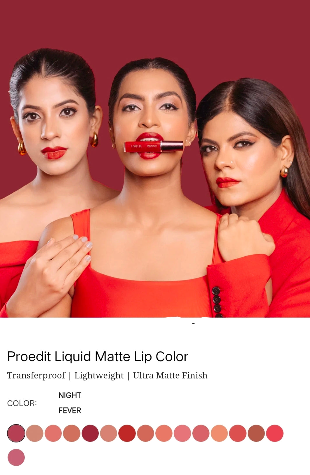 LOTUS MAKEUP PRO EDIT LIQUID LIPSTICK PC 01 NIGHT FEVER 8G