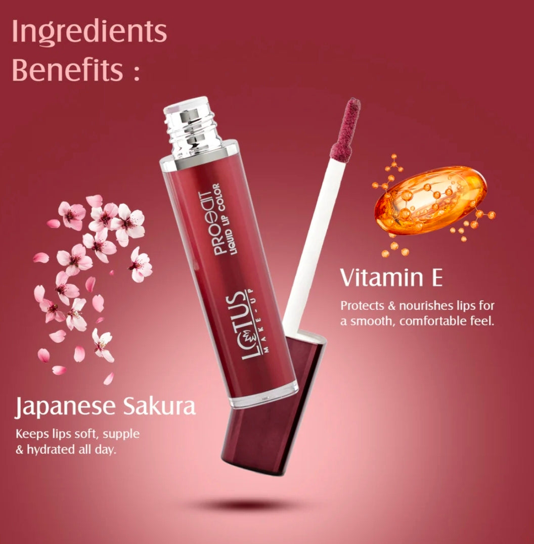 LOTUS MAKEUP PRO EDIT LIQUID LIPSTICK PC 01 NIGHT FEVER 8G