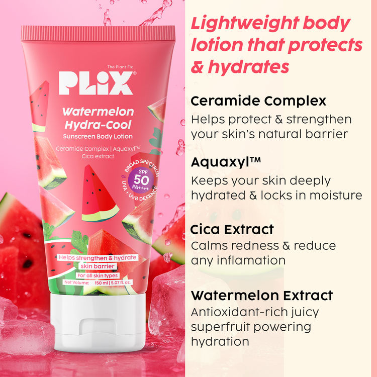 PLIX WATERMELON HYDRA-COOL SUNSCREEN BODY LOTION 150ML
