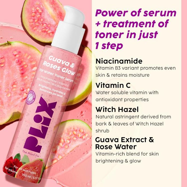 PLIX GUAVA & ROSES GLOW TONER SERUM 150ML