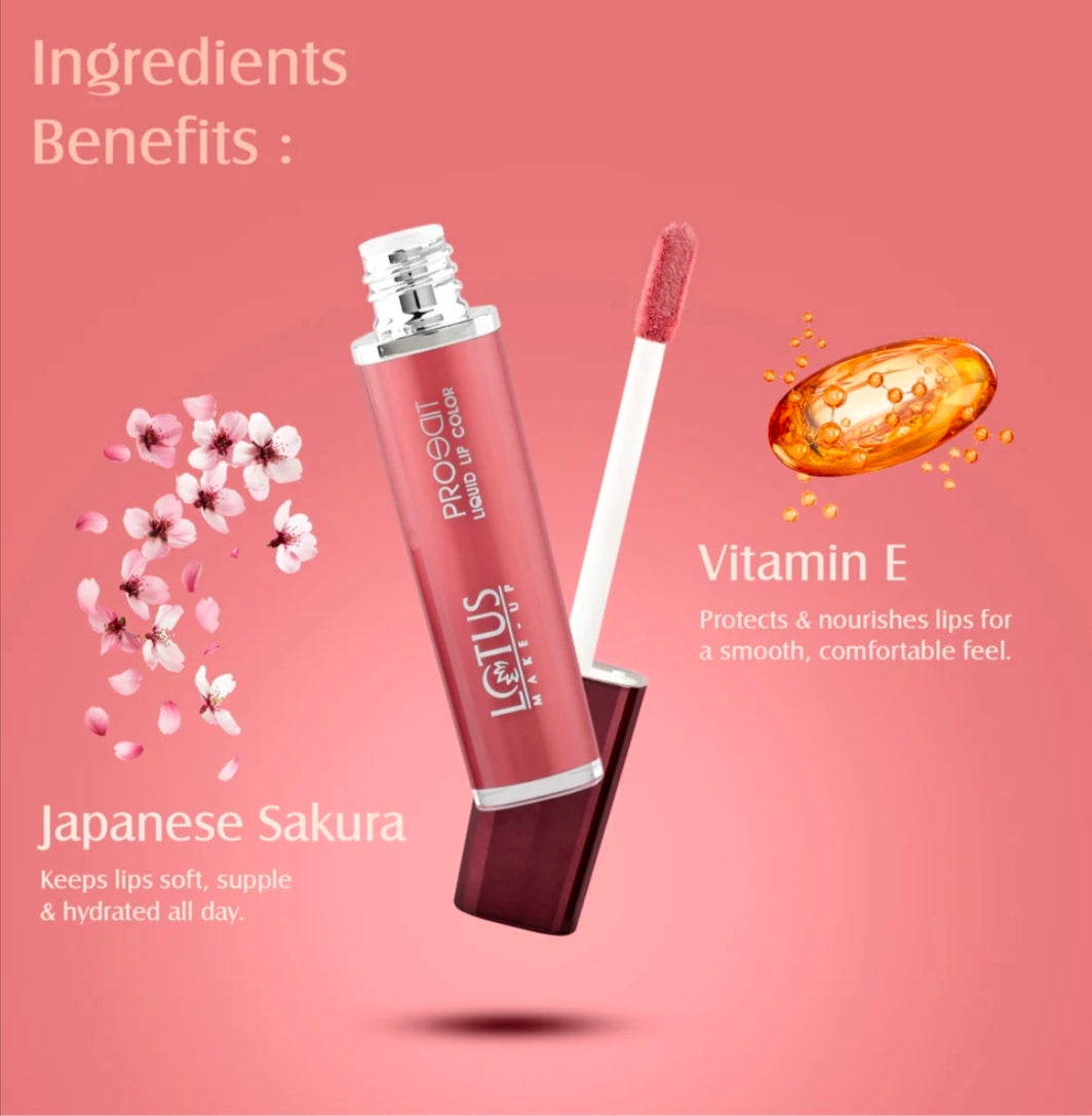 LOTUS MAKEUP PRO EDIT LIQUID LIPSTICK PLC 10 BERRY NUDE 8G