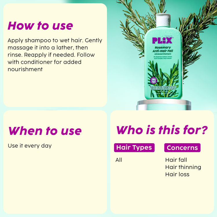 PLIX ROSEMARRY ANTI HAIR FALL ADVANCED SHAMPOO 200ML