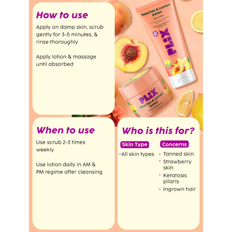 PLIX PEACHES & LEMON DETAN BUBP ERASER SCRUB 200G