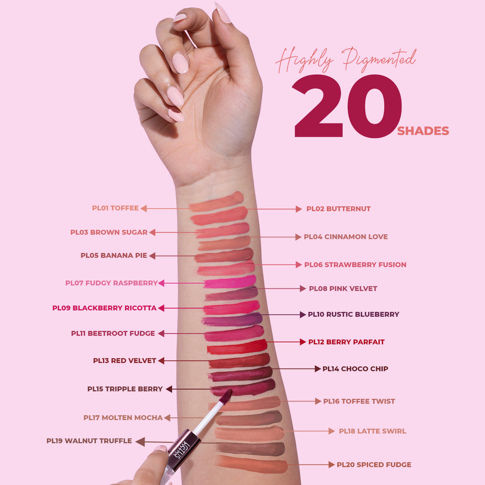 LOTUS MAKEUP PROEDIT LIP PRIMER+MATTE LIP COLOR PL09 BLACKBERRY RICOTTA