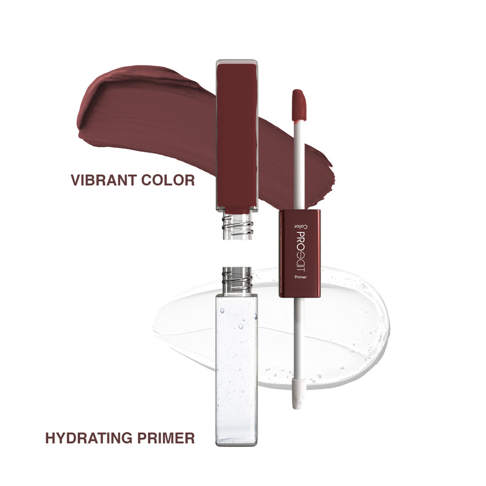 LOTUS MAKEUP PROEDIT LIP PRIMER+MATTE LIP COLOR PL14 CHOCO CHIP