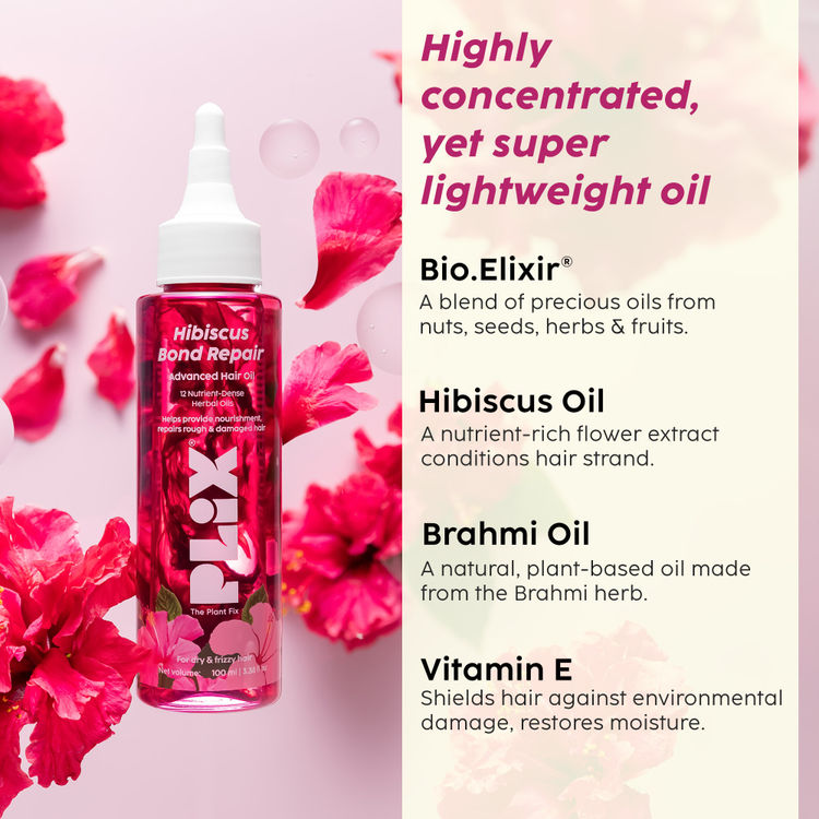 PLIX HIBISCUS BOND REPAIR ADVANCED HAIR OIL 100ML