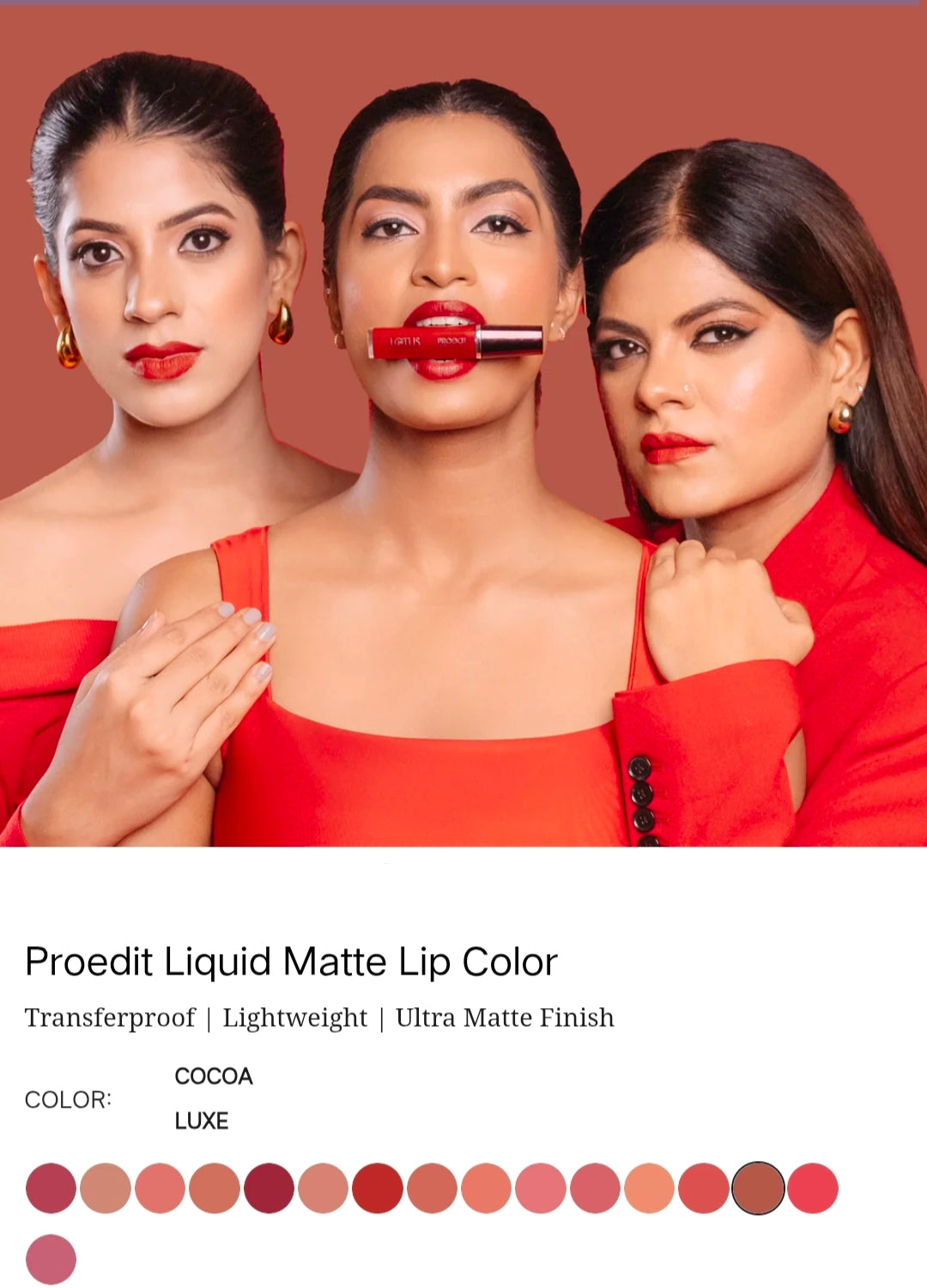 LOTUS MAKEUP PRO EDIT LIQUID LIPSTICK PC 14 COCA LUXE 8G