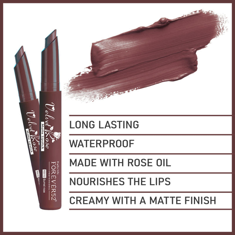 FOREVER 52 VELVET ROSE MATTE LIPSTICK RS012 BUNET ROSE