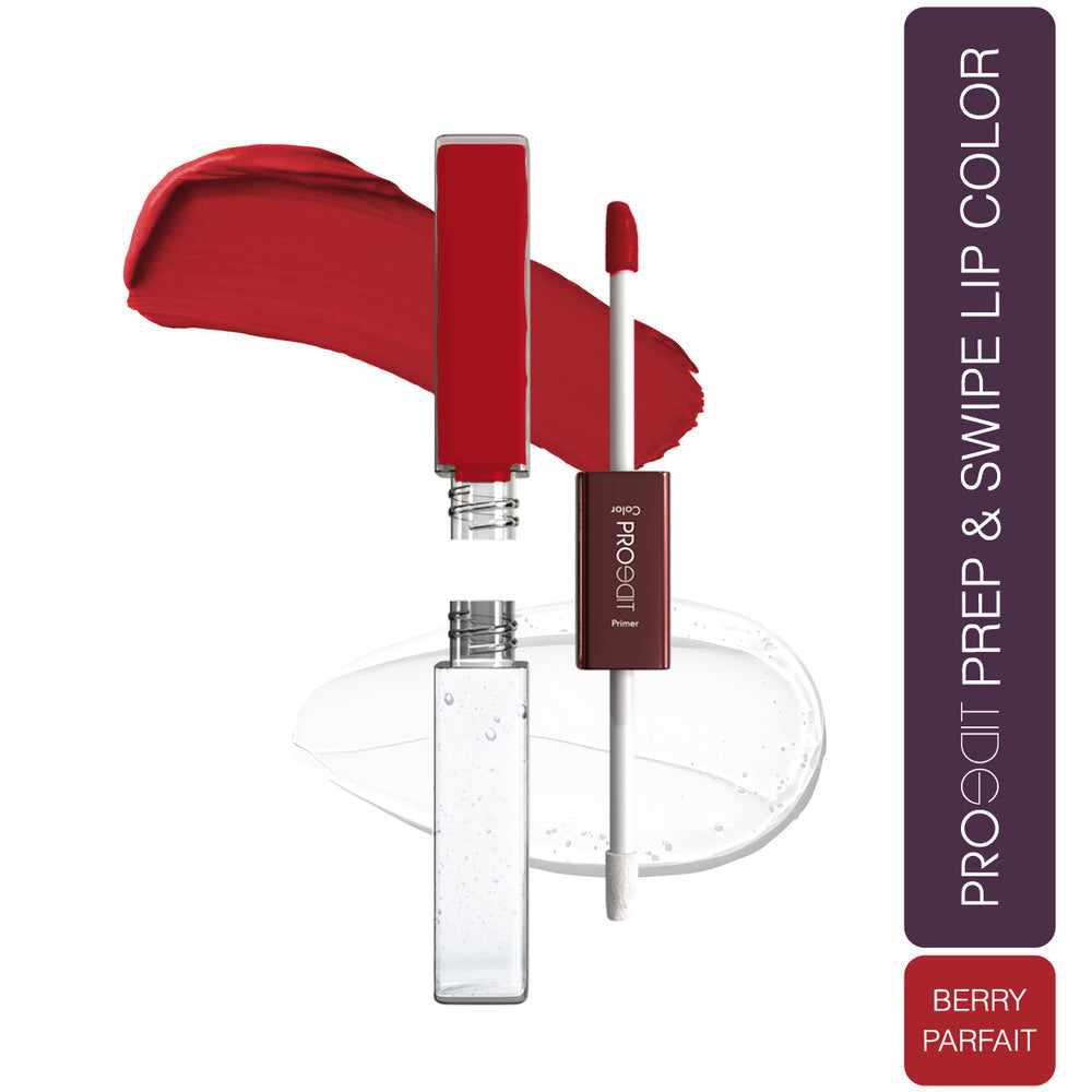 LOTUS MAKEUP PROEDIT LIP PRIMER+MATTE LIP COLOR PL12 BERRY PARFAIT