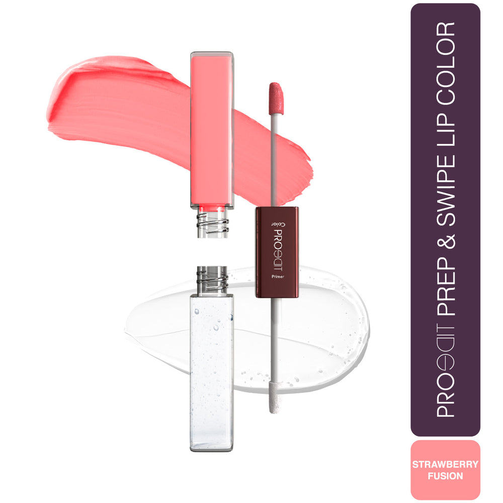 LOTUS MAKEUP PROEDIT LIP PRIMER+MATTE LIP COLOR PL06 STRAWBERRY FUSION