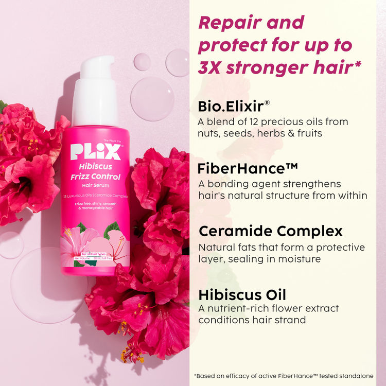 PLIX HIBISCUS FRIZZ CONTROL HAIR SERUM 50ML