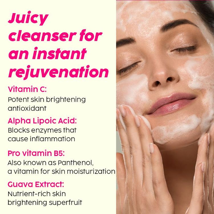 PLIX GUAVA GLOW JUICY CLEANSER FACE WASH 100ML