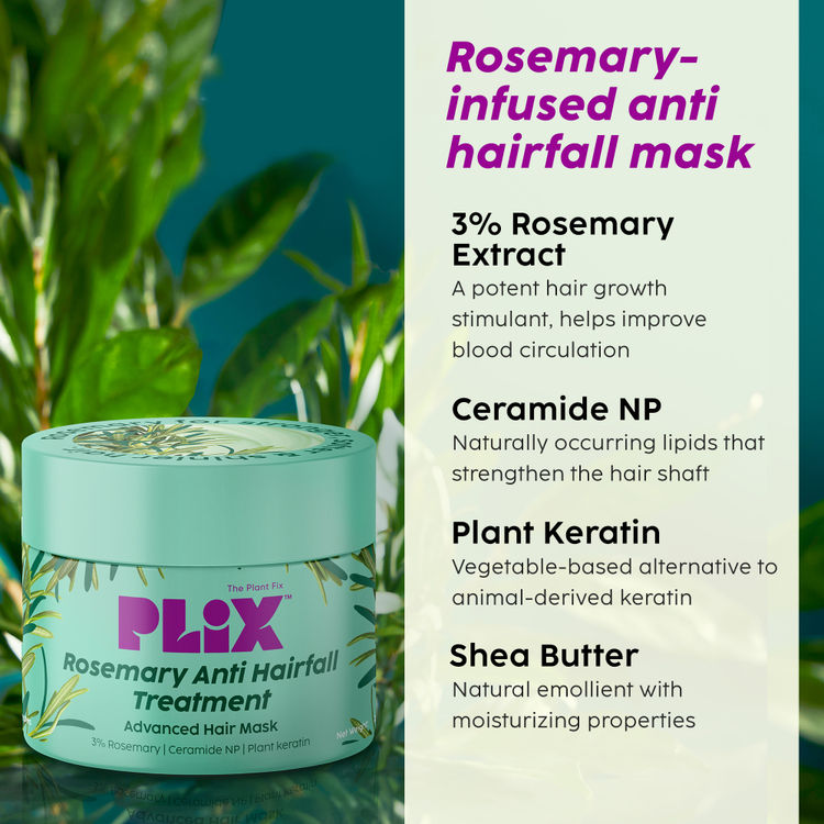 PLIX ROSEMARY ANTI-HAIR FALL TREATMENT ADVANCED HAIR MASK 200G