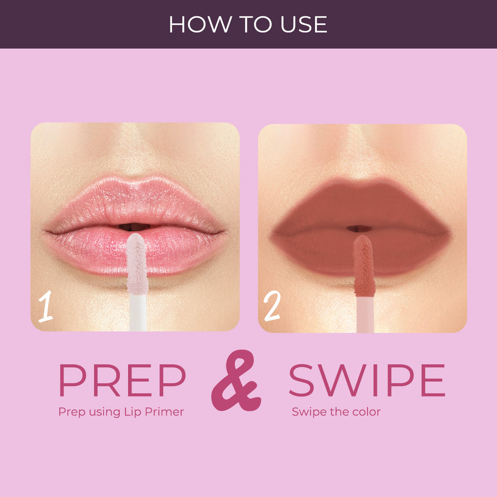 LOTUS MAKEUP PROEDIT LIP PRIMER+MATTE LIP COLOR PL09 BLACKBERRY RICOTTA