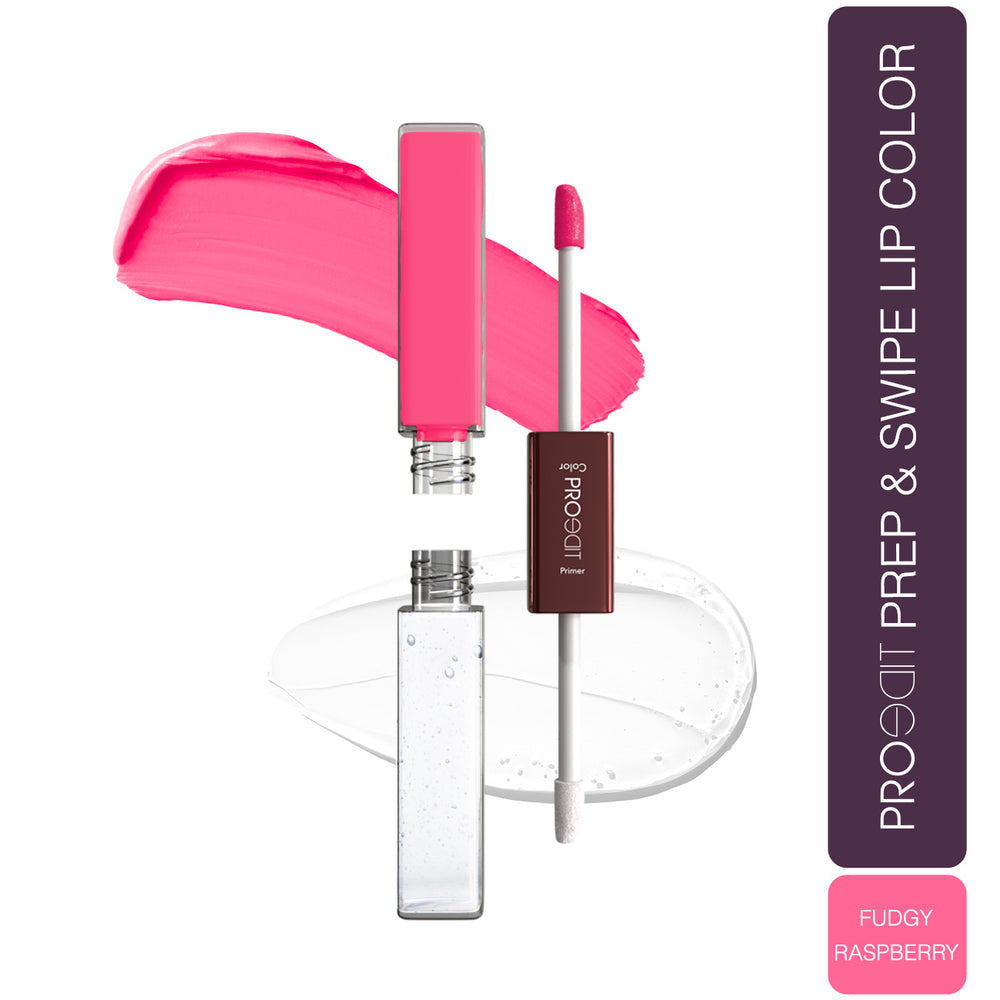 LOTUS MAKEUP PROEDIT LIP PRIMER+MATTE LIP COLOR PL07 FUDGY RASPBERRY