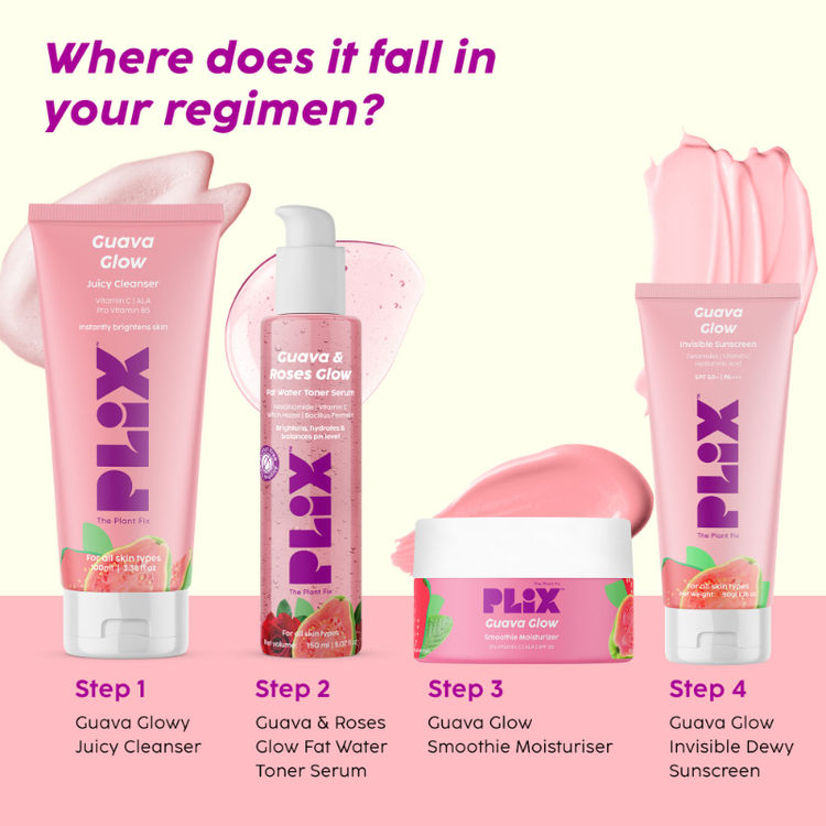 PLIX GUAVA GLOW INVISIBLE SUNSCREEN SPF 50 PA+++ 50G