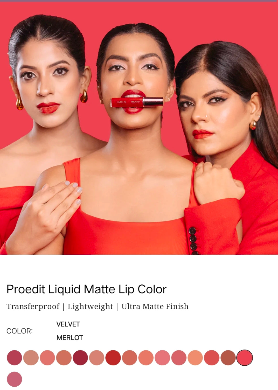 LOTUS MAKEUP PRO EDIT LIQUID LIPSTICK PC 15 VELVET MERLOT 8G