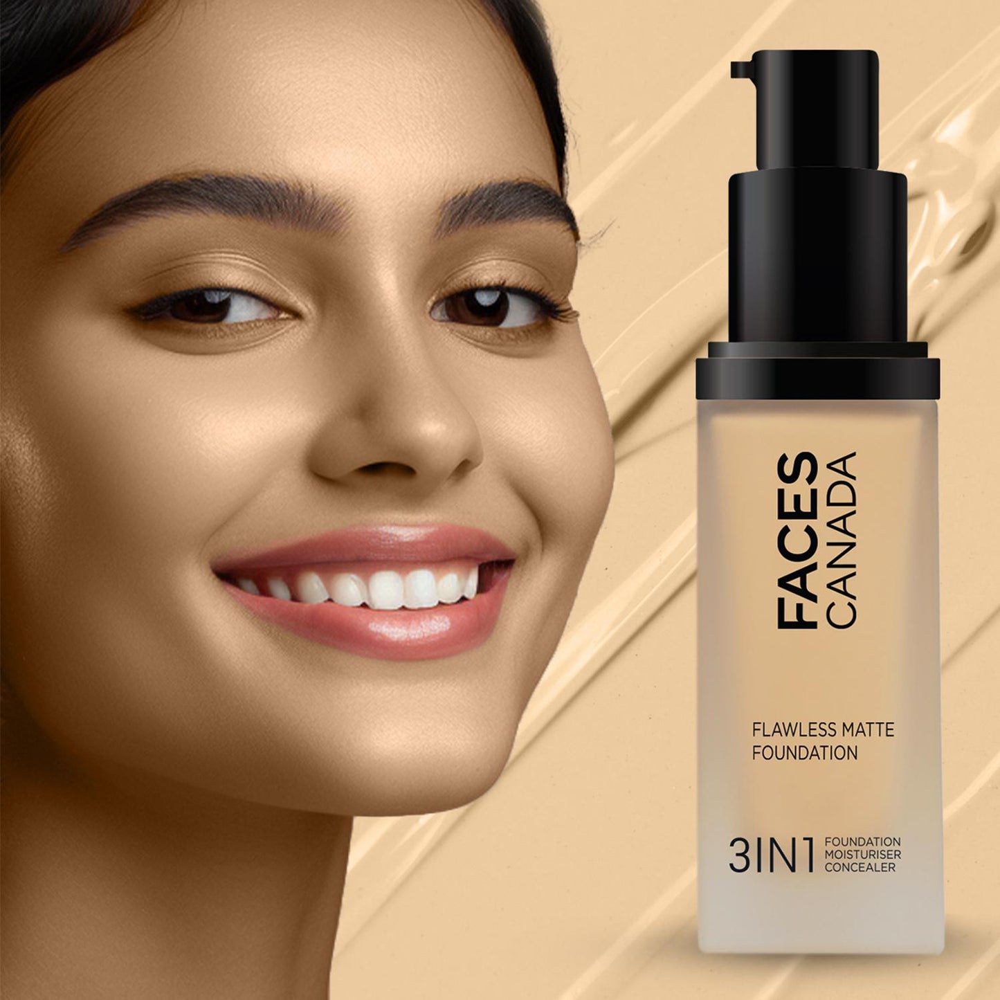 FACES FLAWLESS MATTE FOUNDATION 3 IN 1 022 MEDIUM NATURAL 30ML