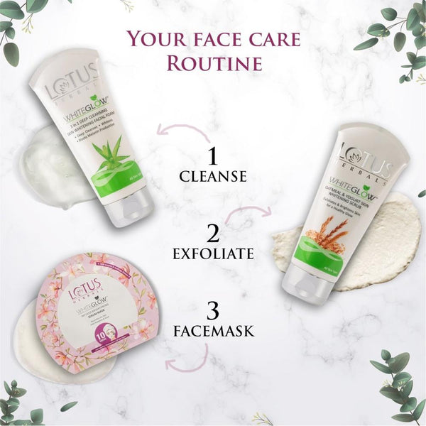 LOTUS HERBALS WHITEGLOW OATMEAL & YOGURT SKIN WHITENING SCRUB 50G