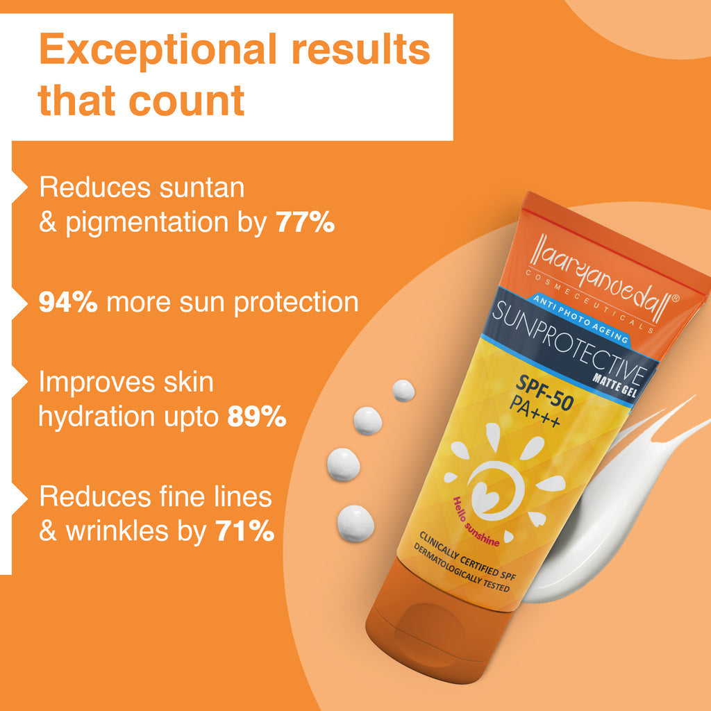 ARYANVEDA SUN PROTECTIVE MATTE GEL SPF 50 PA+++ 60ML
