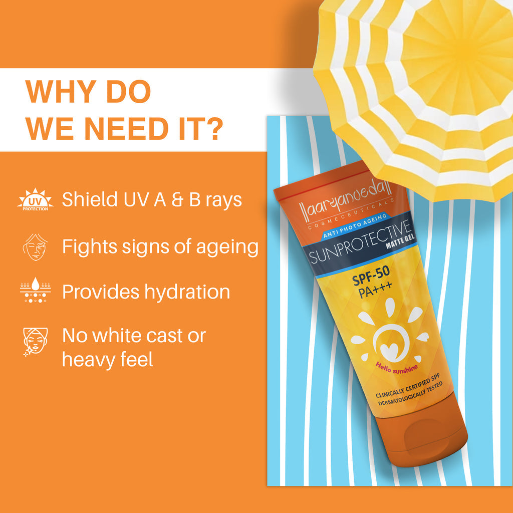 ARYANVEDA SUN PROTECTIVE MATTE GEL SPF 50 PA+++ 60ML