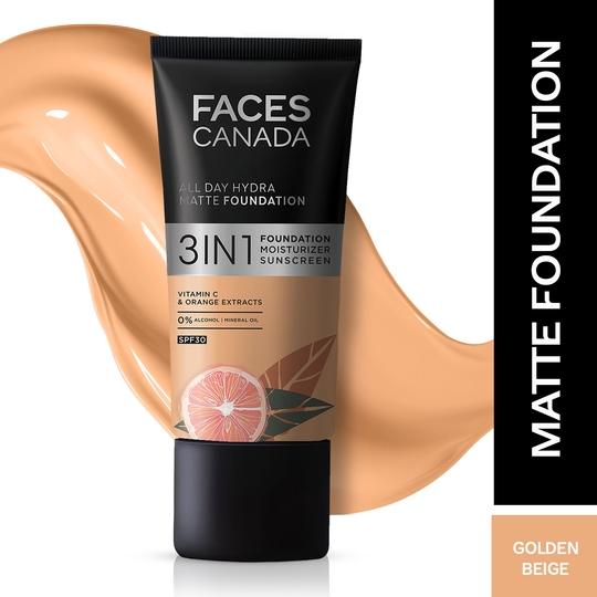 FACES ALL DAY HYDRA MATTE FOUNDATION 3 IN 1 032 GOLDEN BEIGE 25ML