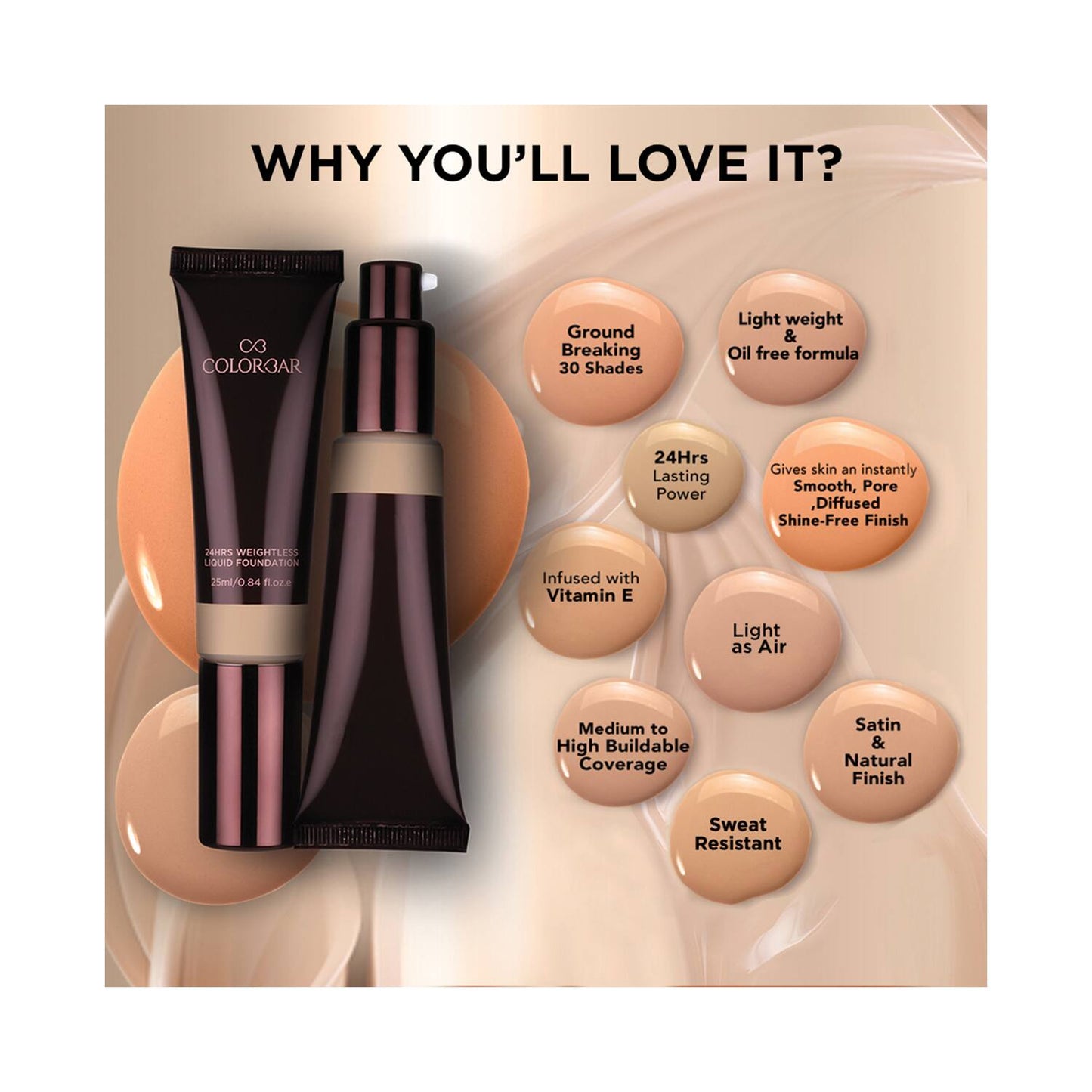 COLORBAR FOUNDATION 24HRS WEIGHTLESS LIQUID FC 4.2 25ML