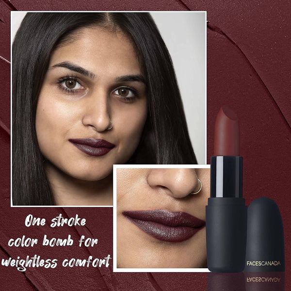 FACES WEIGHTLESS MATTE FINISH LIPSTICK 30 WINE ROUGE 4 G CC5833