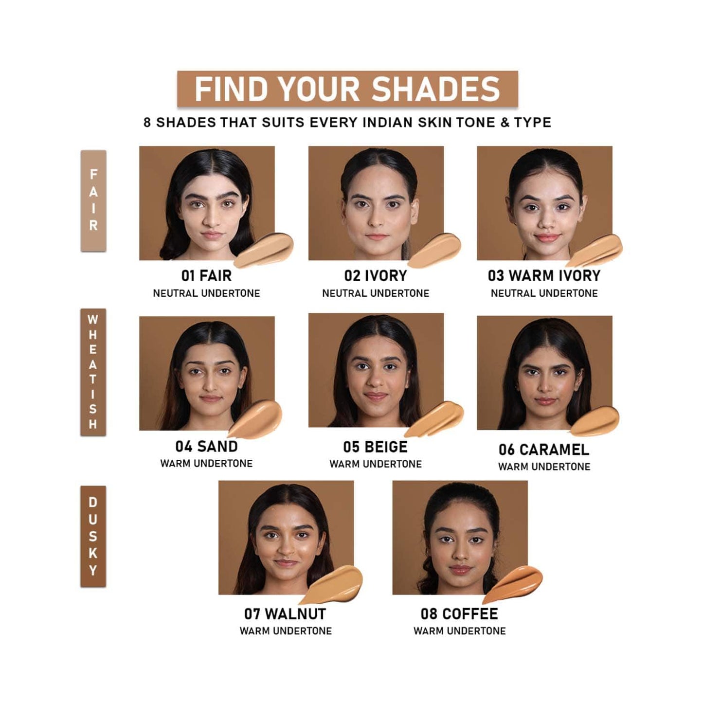 फ्लिका फाउंडेशन फ्लॉलेस फेम 07 वॉलनट