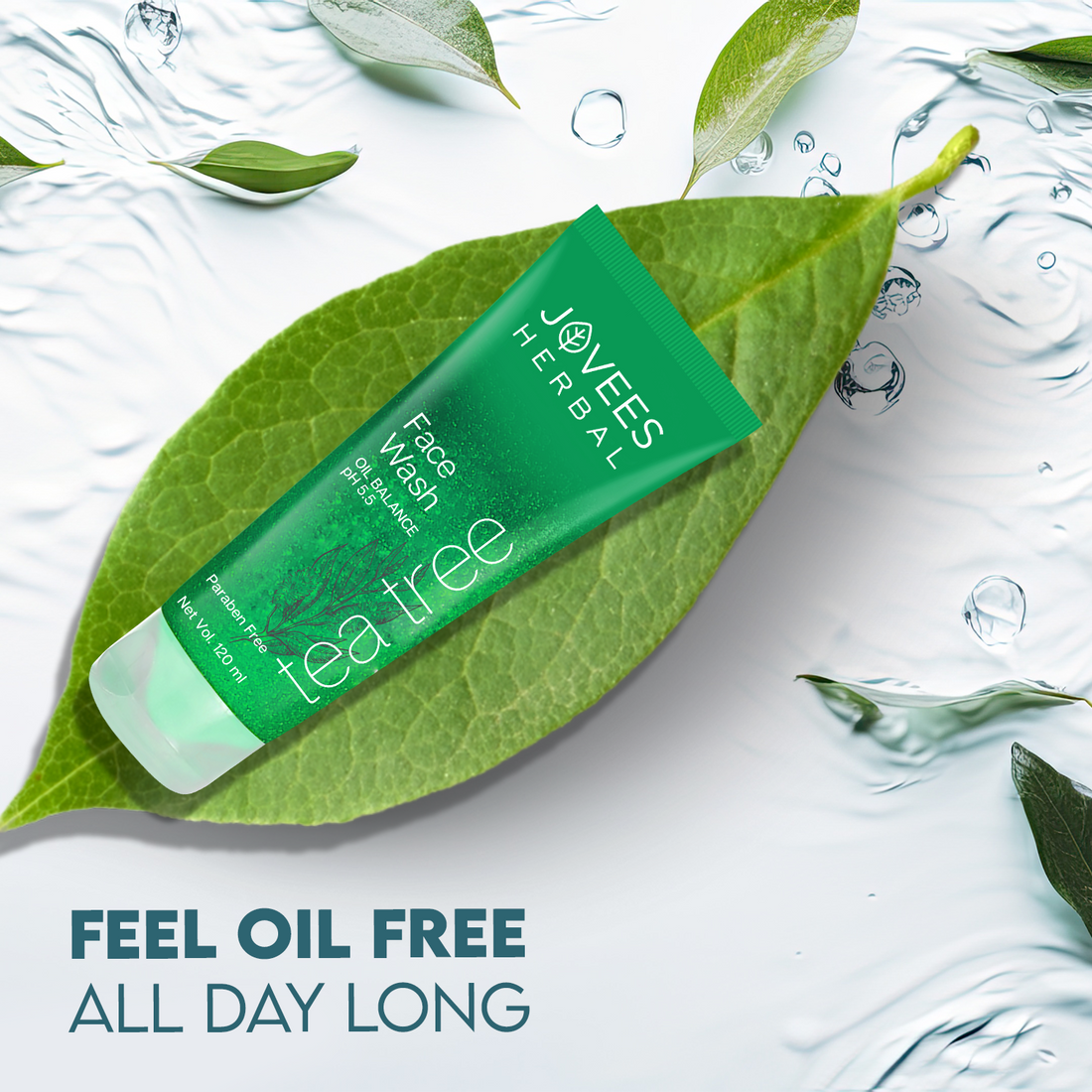 🌿 Banish Oily Skin & Breakouts Naturally with Jovees Tea Tree Face Wash