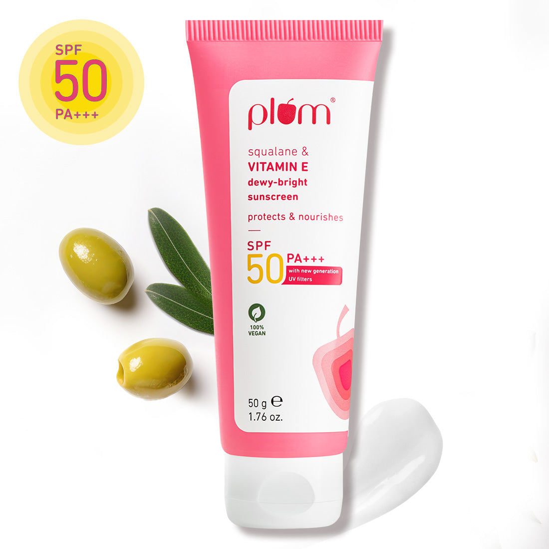 PLUM SPF50 V-E DEWY BRIGHT SUNSCREEN