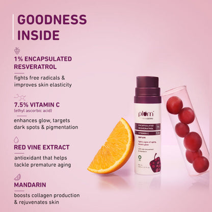 PLUM FACE SERUM REVERATROL VITAMIN C