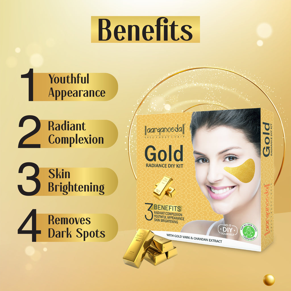 ARYANVEDA GOLD RADIANCE DIY FACIAL KIT 45ML