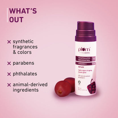 PLUM FACE SERUM REVERATROL VITAMIN C