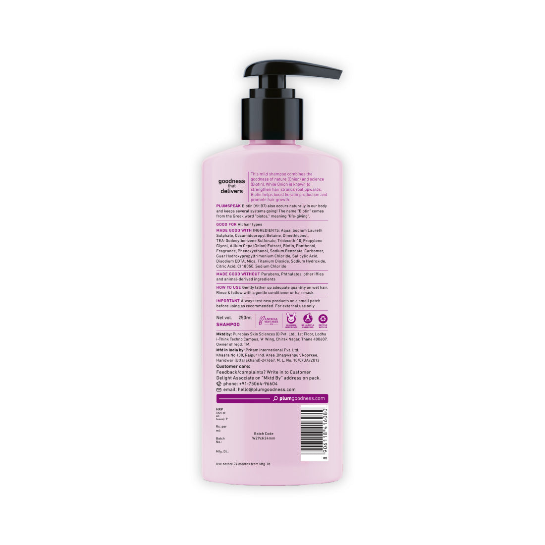 PLUM SHAMPOO ONION 250ML