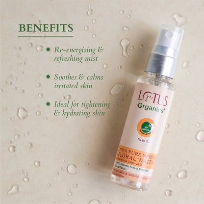 LOTUS ORGANICS PURE NEROLI FLORAL WATER 50ML