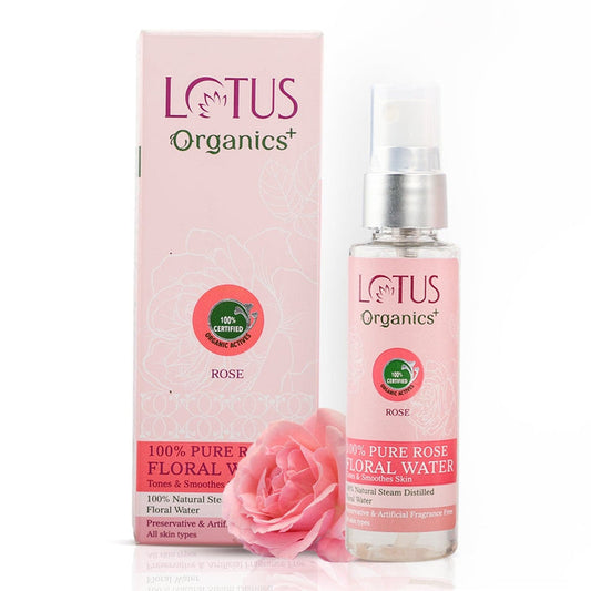 LOTUS ORGANICS PURE ROSE FLORAL WATER 50ML