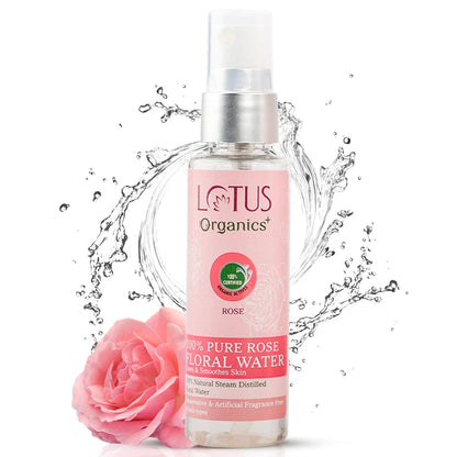 LOTUS ORGANICS PURE ROSE FLORAL WATER 50ML