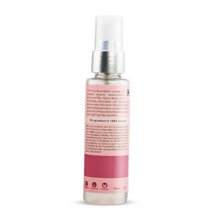 LOTUS ORGANICS PURE ROSE FLORAL WATER 50ML