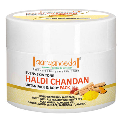 ARYANVEDA HALDI CHANDAN UBTAN FACE PACK 100GM